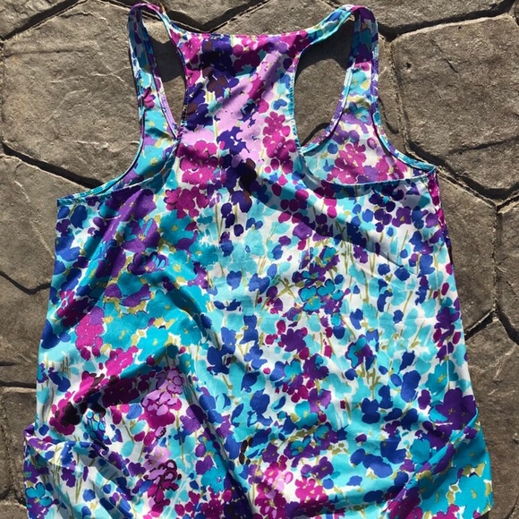 Blue and purple silky tank top - Picture 2 of 2